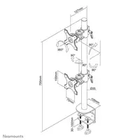 Neomounts FPMA-D700DV Brazo de monitor 10-27"