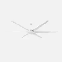 Ventilador LED blanco, 6 aspas, extra grande, mando y temporizador