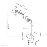 Neomounts FPMA-D960BLACKPLUS Brazo de monitor 10-49"