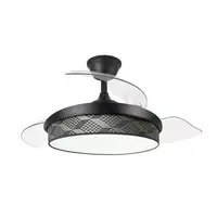 Ventilador DC Moda negro/tetris gris LED 108 cm con mando