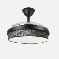 Ventilador DC Moda negro/tetris gris LED 108 cm con mando