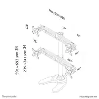 Neomounts FPMA-D700DD4 Soporte para monitor 19-30''