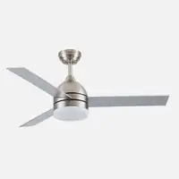 Ventilador DC Legio níquel LED 26W, 3 aspas y mando