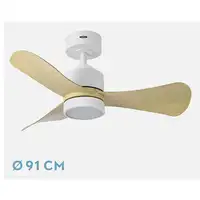 Fabrilamp 207791368 ventilador Haya, Blanco