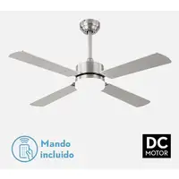 Fabrilamp 173591403 ventilador Haya, Níquel, Plata