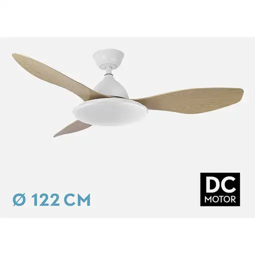 Fabrilamp 159391368 ventilador Haya, Blanco