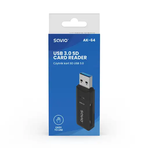 Savio AK-64 tarjeta y adaptador de interfaz USB 3.2 Gen 1 (3.1 Gen 1)