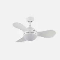 Ventilador DC Solido blanco LED 24W con 3 aspas y mando