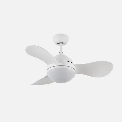 Ventilador DC Solido blanco LED 24W con 3 aspas y mando