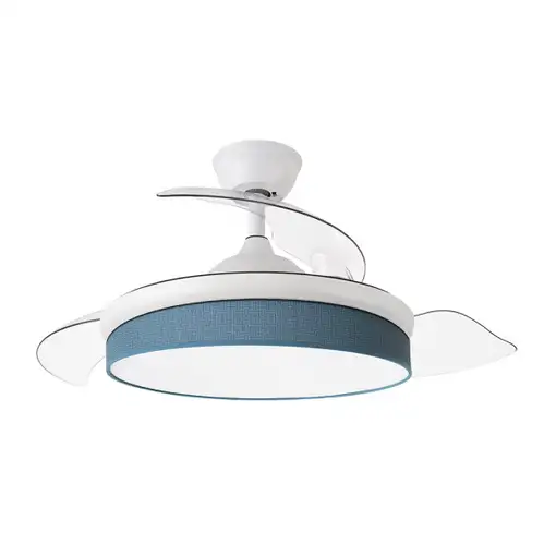 Ventilador DC Moda blanco/azul LED 108 cm con mando