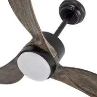Ventilador DC Bembezar negro/roble 107cm, LED, 3 aspas, 6 velocidades