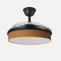 Ventilador DC Moda negro/naranja LED 108 cm con mando