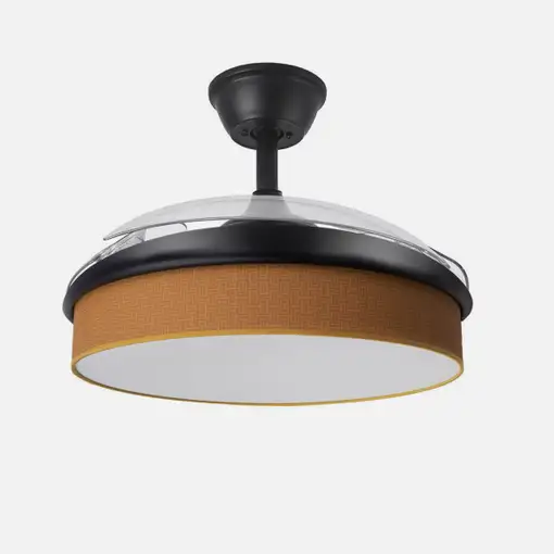 Ventilador DC Moda negro/naranja LED 108 cm con mando