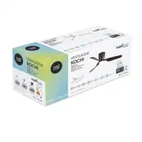 Ventilador LED marrón, 6 vel., con mando, memoria y temporizador