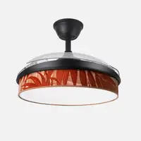 Ventilador DC Moda negro/hoja caldera LED 108 cm con mando