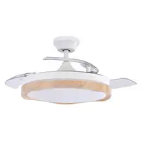 Fabrilamp Blondi ventilador de techo blanco/haya led 72W aspas plegables Fabrilamp Blondi ventilador de techo blanco/haya led 72W aspas plegables