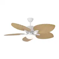 Ventilador DC Colla blanco 5 aspas haya LED 132cm con mando
