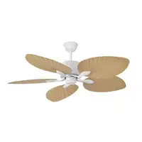 Ventilador DC Colla blanco 5 aspas haya LED 132cm con mando