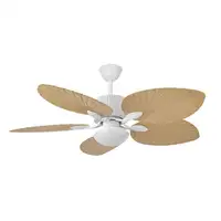 Ventilador DC Colla blanco 5 aspas haya LED 132cm con mando