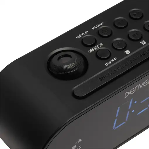 Denver CRP-717 Reloj Digital Negro