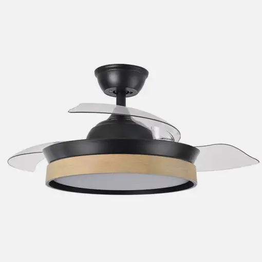 Ventilador DC IGLU 72W 3 Aspas Desplegables, LED regulable, remoto, temporizador