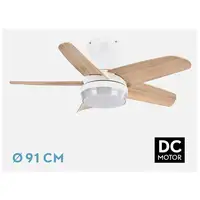 Fabrilamp 207991568 ventilador Haya, Blanco