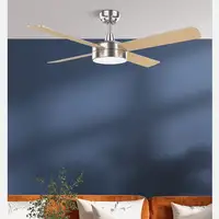 Fabrilamp 128791410 ventilador Haya, Níquel, Plata