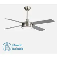 Fabrilamp 128791410 ventilador Haya, Níquel, Plata