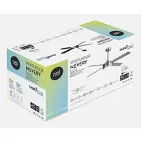 Fabrilamp 128791410 ventilador Haya, Níquel, Plata
