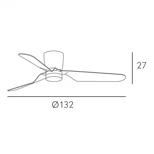 Ventilador LED blanco, 6 vel., con mando, memoria y temporizador