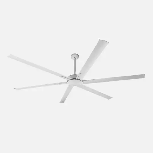 Ventilador LED blanco, 6 aspas, gran tamaño, mando y temporizador