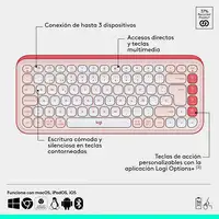 Logitech POP ICON COMBO, combinación de teclado y ratón Bluetooth, escritura cómod