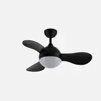 Ventilador DC Solido negro LED 24W con 3 aspas y mando