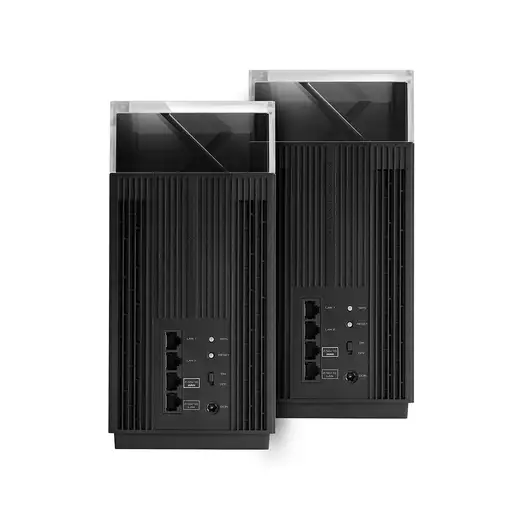 ASUS ZenWiFi Pro XT12(2-PK) Tribanda (2,4 GHz/5 GHz/5 GHz) Wi-Fi 6 (802.11ax) Negr