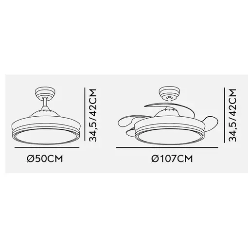 Ventiladores techo Blanco FABRILAMP