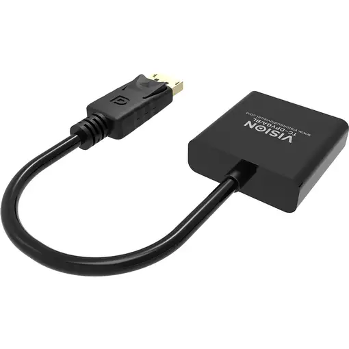 Vision TC-DPVGA/BL adaptador de cable de vídeo DisplayPort VGA (D-Sub) Negro