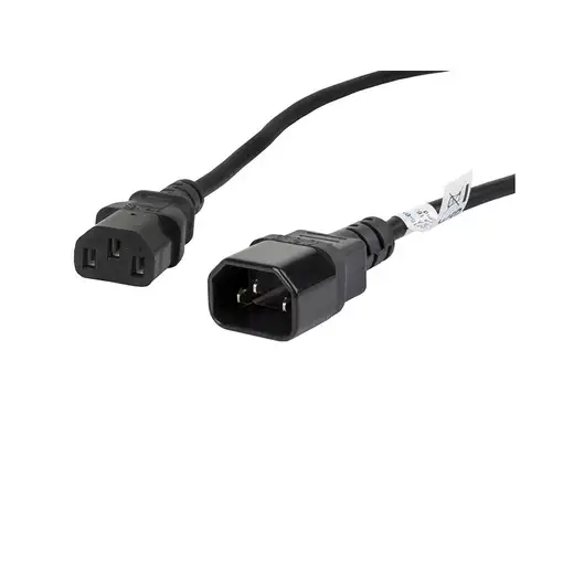 Lanberg CA-C13E-11CC-0018-BK cable de transmisión Negro 1,8 m C13 acoplador C14 ac