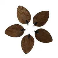 Ventilador DC Colla negro 5 aspas marrón LED 132cm con mando