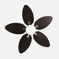 Fabrilamp Borasco ventilador de techo niquel/marron, 5 aspas, 132 cm, Led, mando