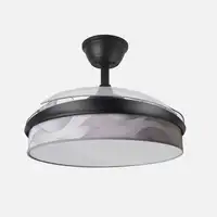 Ventilador DC Moda negro/ola gris LED 108 cm con mando