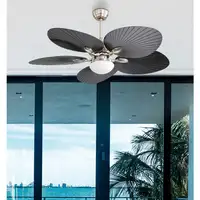Ventilador DC Chaw níquel 5 aspas LED 132cm con mando