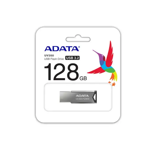 ADATA UV350 unidad flash USB 128 GB USB tipo A 3.2 Gen 1 (3.1 Gen 1) Plata