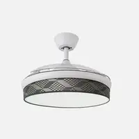 Ventilador DC Moda blanco/tetris gris LED 91 cm con mando