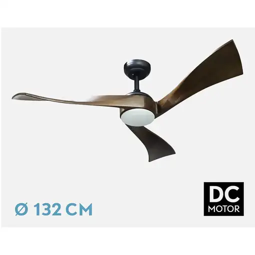 Fabrilamp 173491309 ventilador Negro, Roble