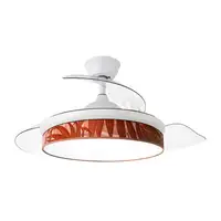 Ventilador DC Moda blanco/caldera LED 91 cm con mando a distancia