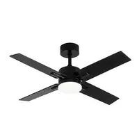 Ventilador DC Talco negro LED 20W, 4 aspas y mando