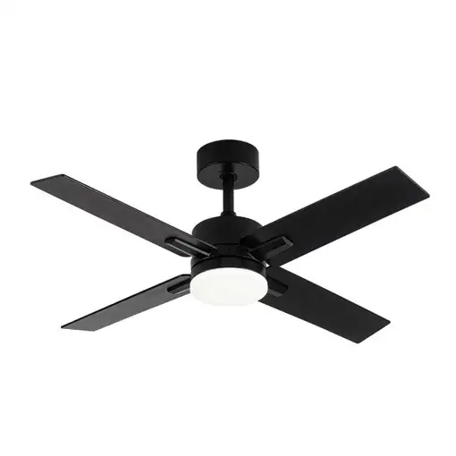 Ventilador DC Talco negro LED 20W, 4 aspas y mando