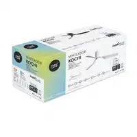 Ventilador LED níquel/plata, 6 vel., con mando, memoria y temporizador