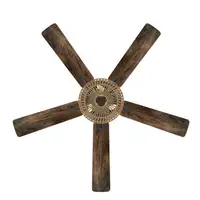 Ventilador DC Cesta negro 5 aspas con 3 portalámparas E27