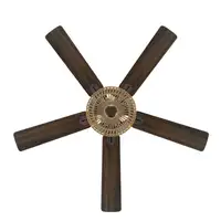 Ventilador DC Cesta negro 5 aspas con 3 portalámparas E27